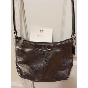 Metallic Coach crossbody bag